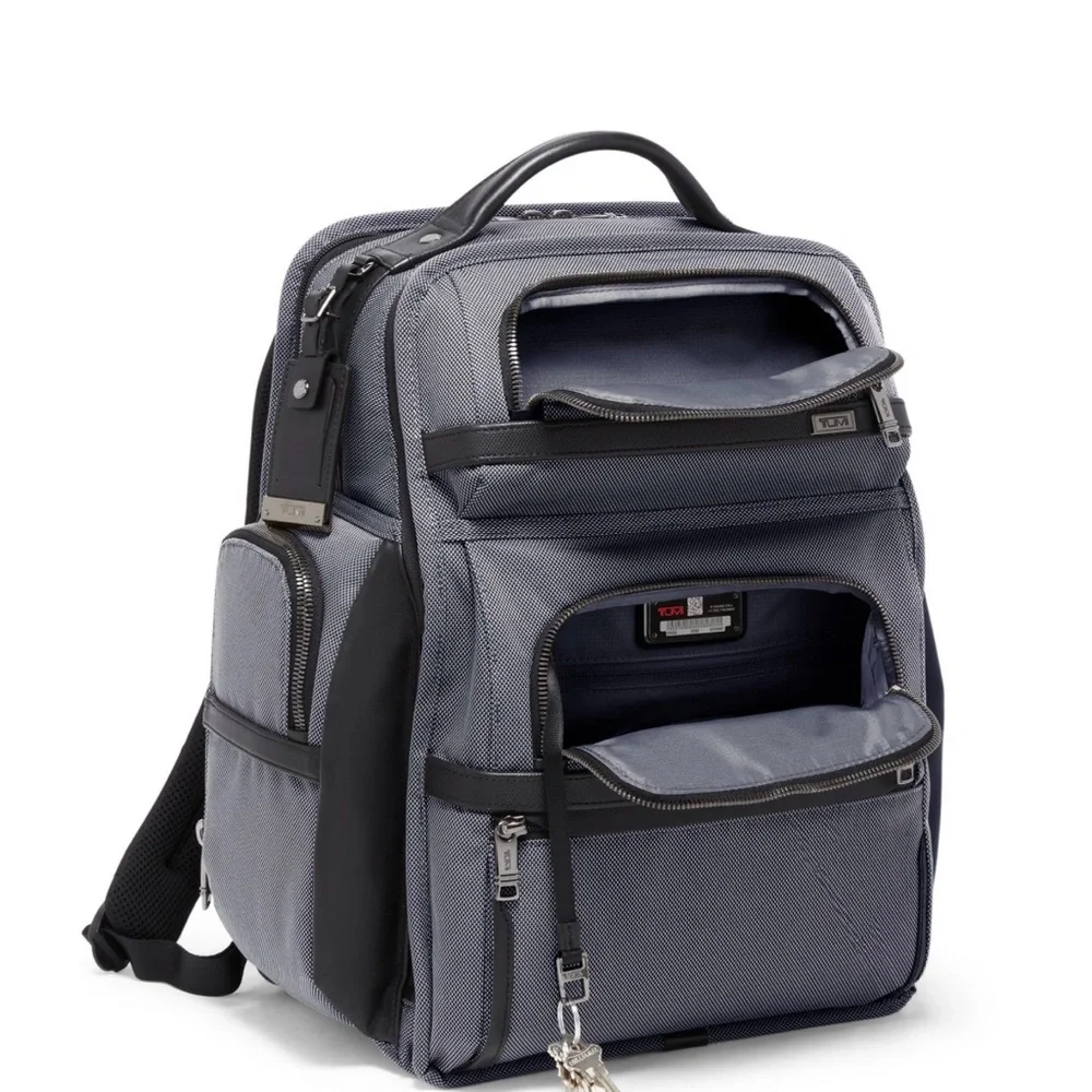 TUMI Gray and Brown Backpack - Picture 3 of 13